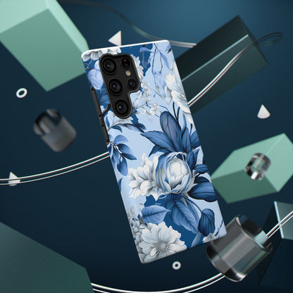 Elegant Blue Floral Phone Case