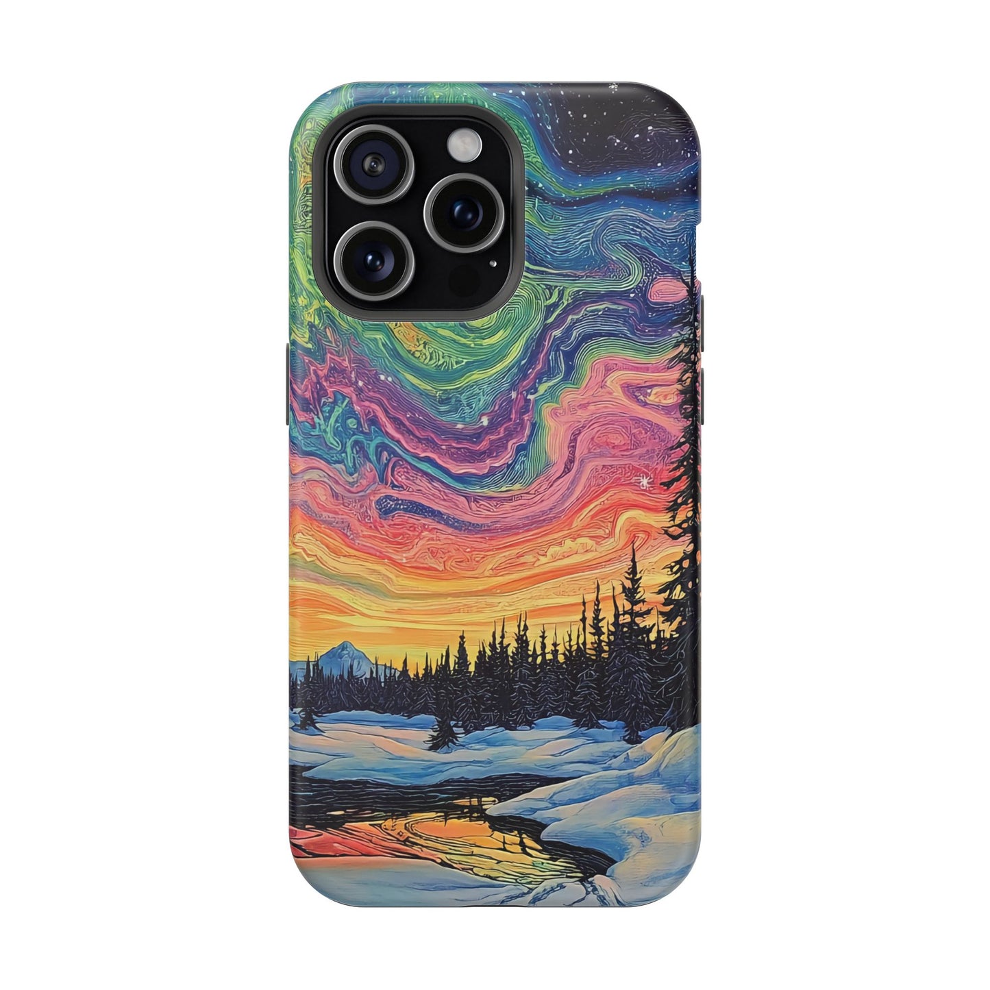 Nature-Inspired Impact-Resistant Phone Case - Vibrant Galaxy Sky Design