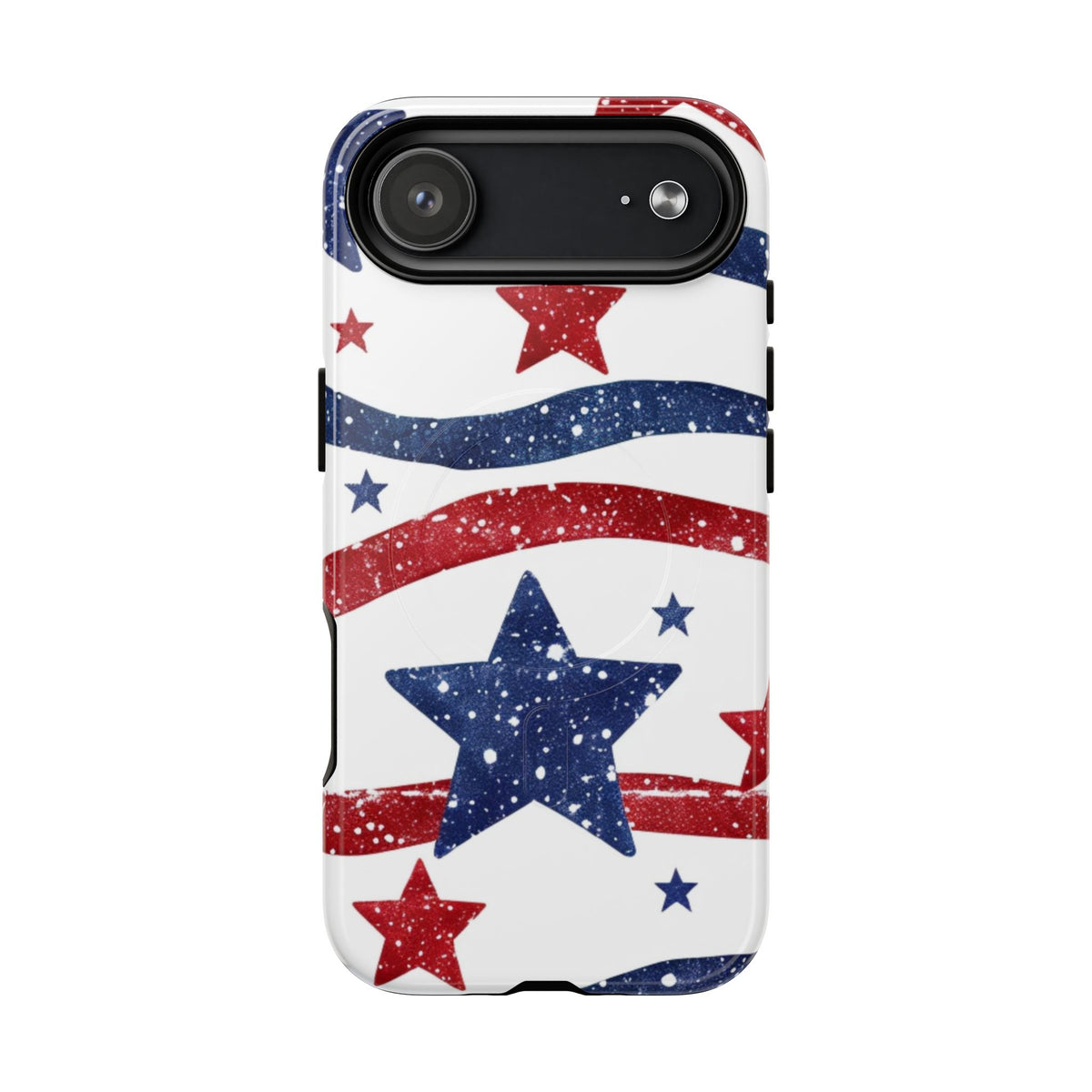 Stars & Stripes Design Impact-Resistant  -Tough Magnetic iPhone Cover