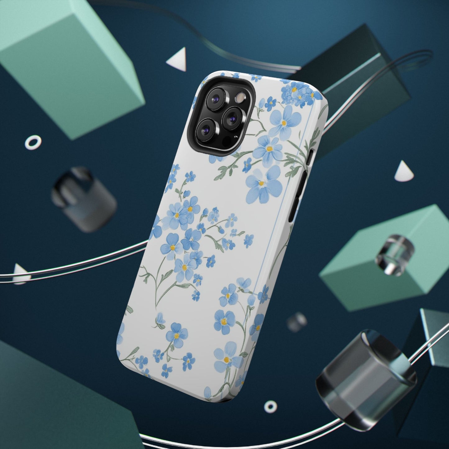 Blue Flower Design Floral Phone Case