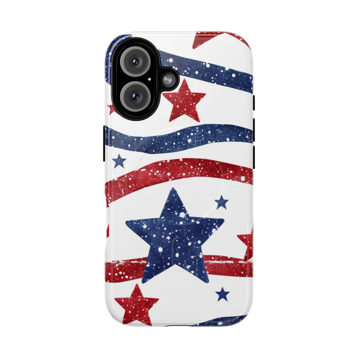 Stars & Stripes Design Impact-Resistant  -Tough Magnetic iPhone Cover