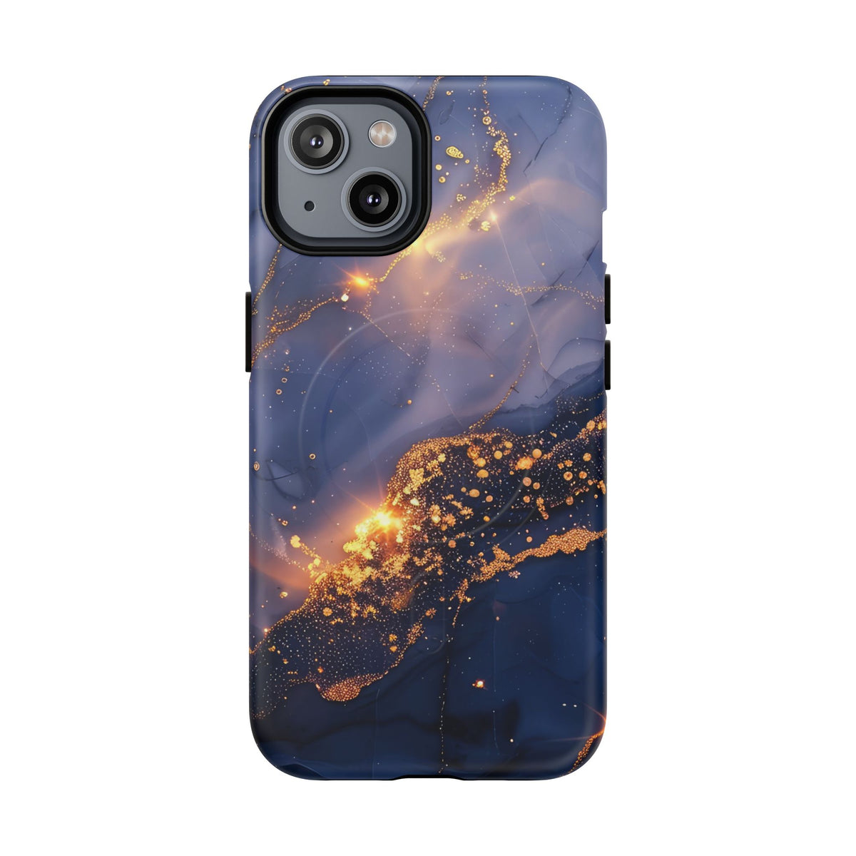 Black and Gold Marble phone case -Tough Magnetic iPhone Case