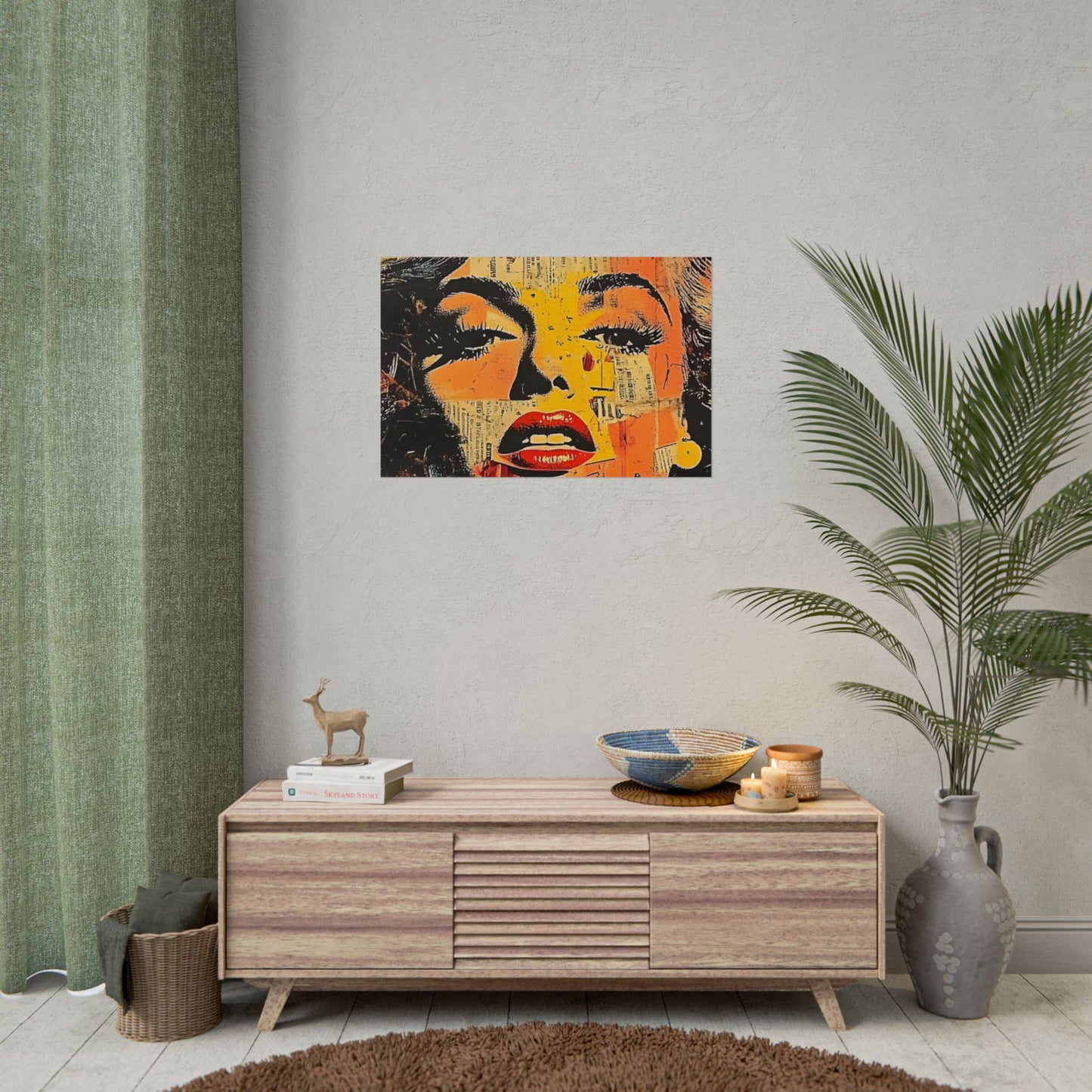 Wall Art Poster - Retro Pop Culture Woman 16, Comic Book Style