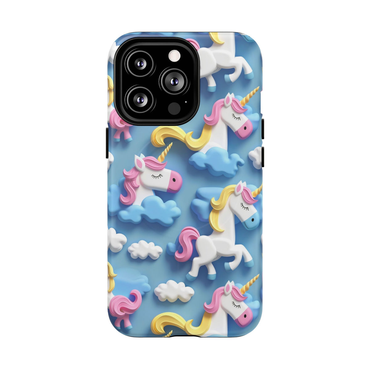 Whimsical Unicorn Blue Phone Case -Tough Magnetic iPhone Cover