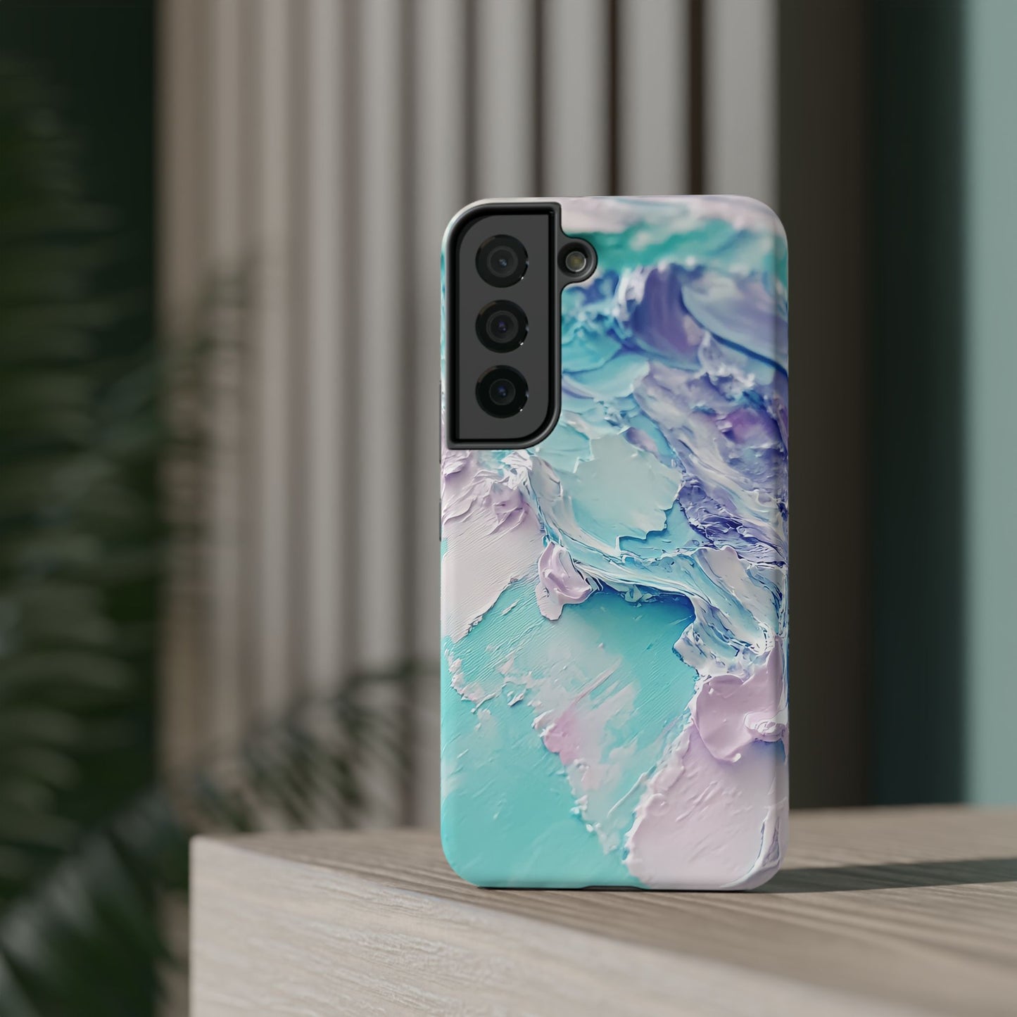 Aqua Abstract Impact-Resistant Phone Case