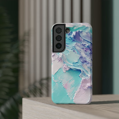 Aqua Abstract Impact-Resistant Phone Case