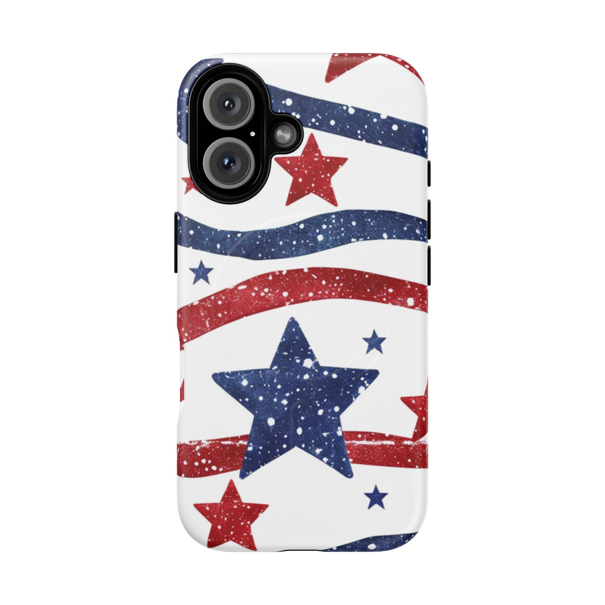 Stars & Stripes Design Impact-Resistant  -Tough Magnetic iPhone Cover