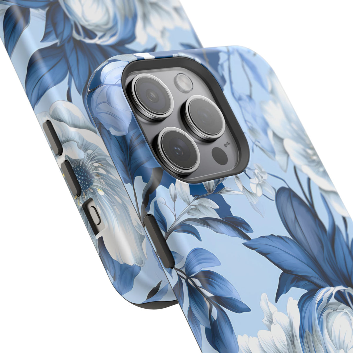 Elegant Blue Floral Phone Case