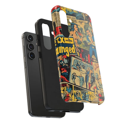 Vintage Comic - Tough Phone Cases, Superhero Phone Covers