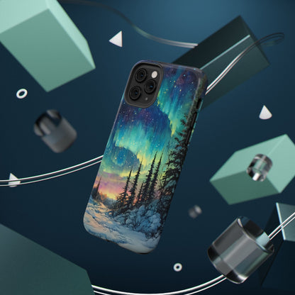Aurora Borealis Impact-Resistant Phone Case - Durable Protection with Stunning Northern Lights Design