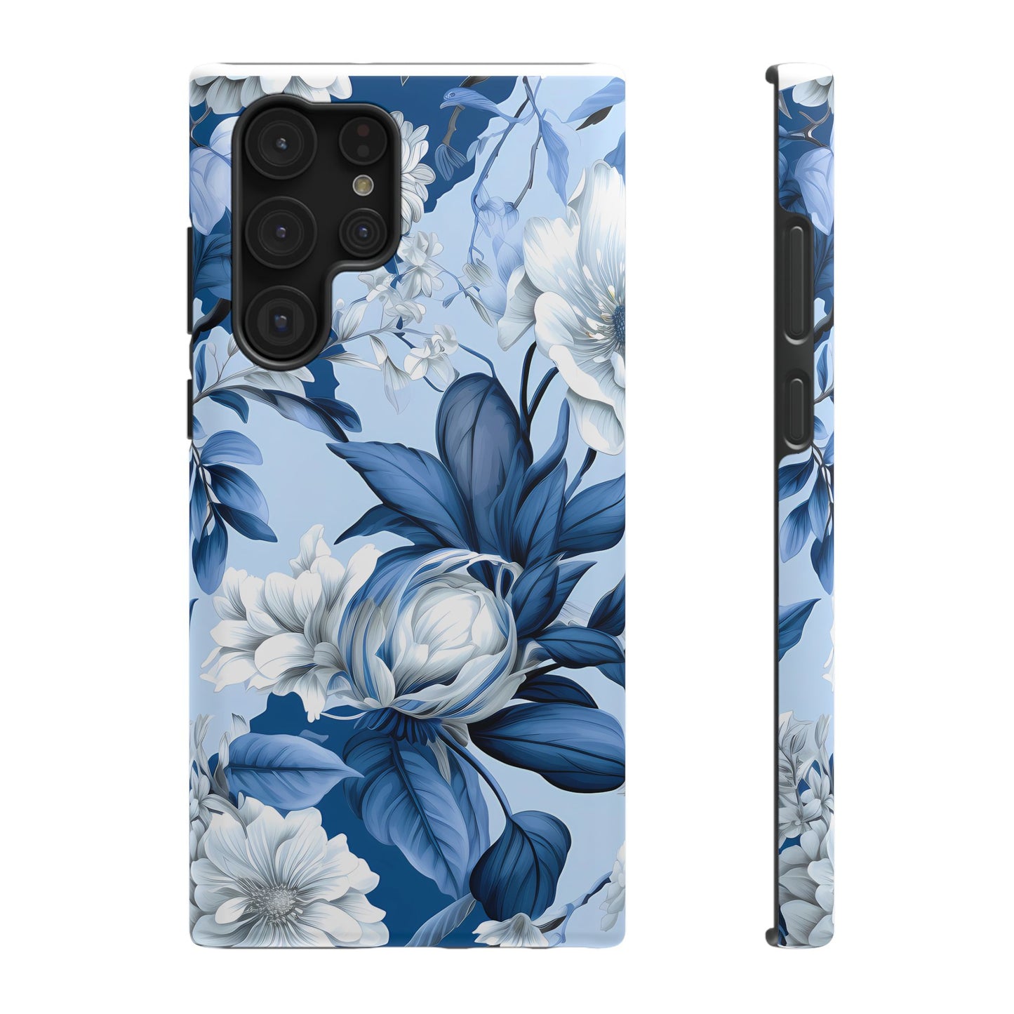 Elegant Blue Floral Phone Case