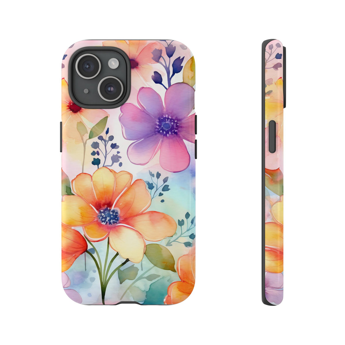 Phone Case - Spring Flower Watercolor Tough Case