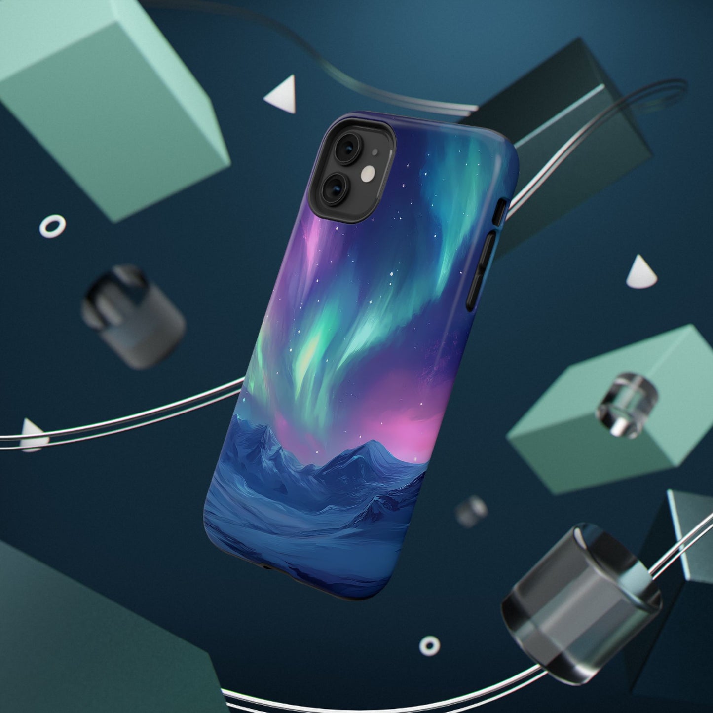 Aurora Borealis Impact-Resistant Phone Case - Colorful Northern Lights Design-2