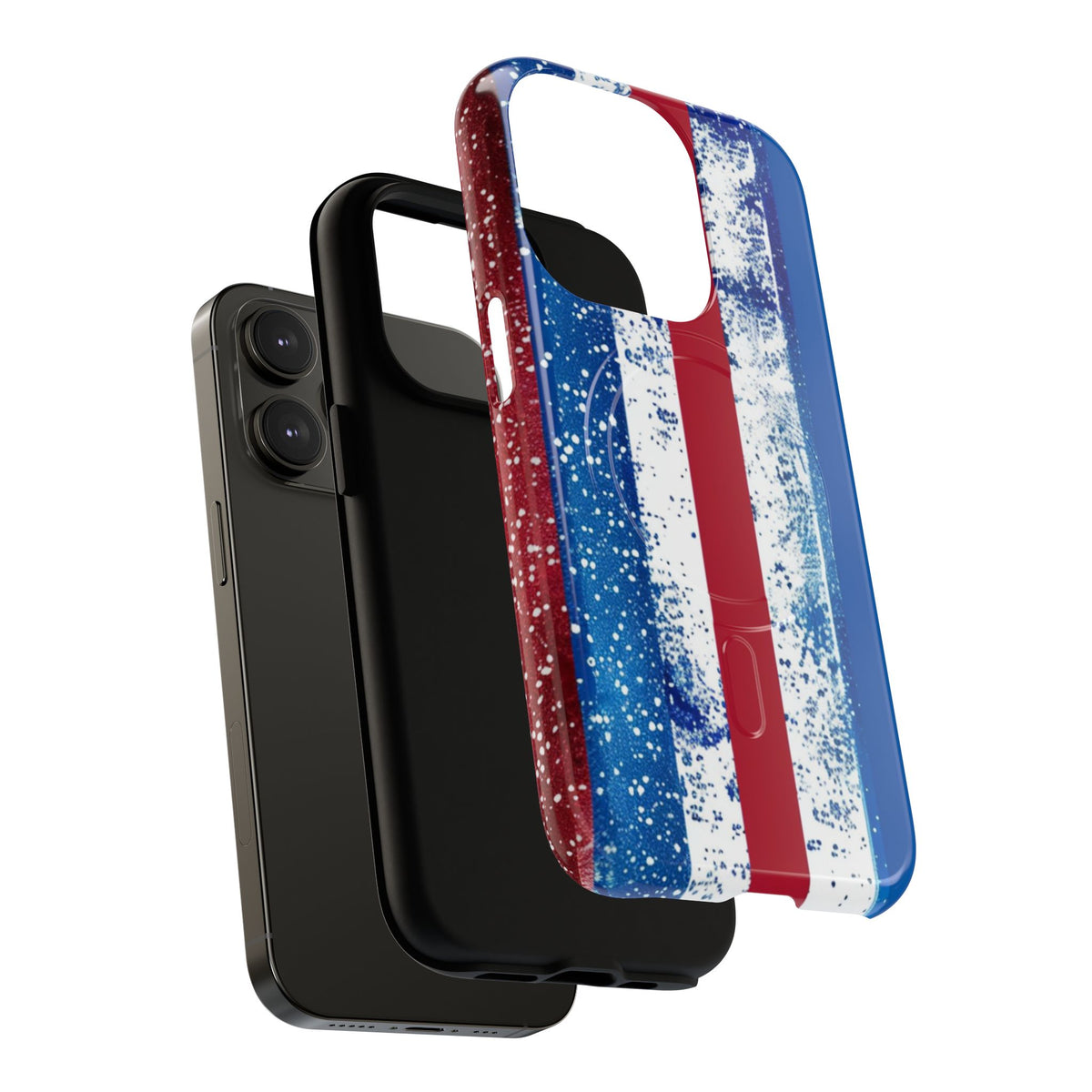 Patriotic Stripes Phone Case | Bold American Flag Design -Tough Magnetic iPhone Cover