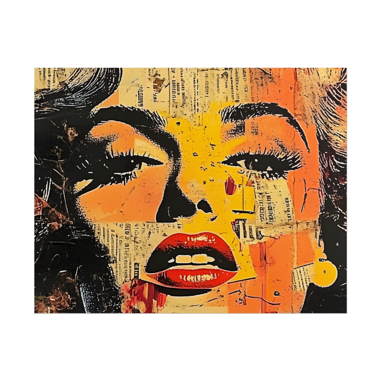 Wall Art Poster - Retro Pop Culture Woman 16, Comic Book Style