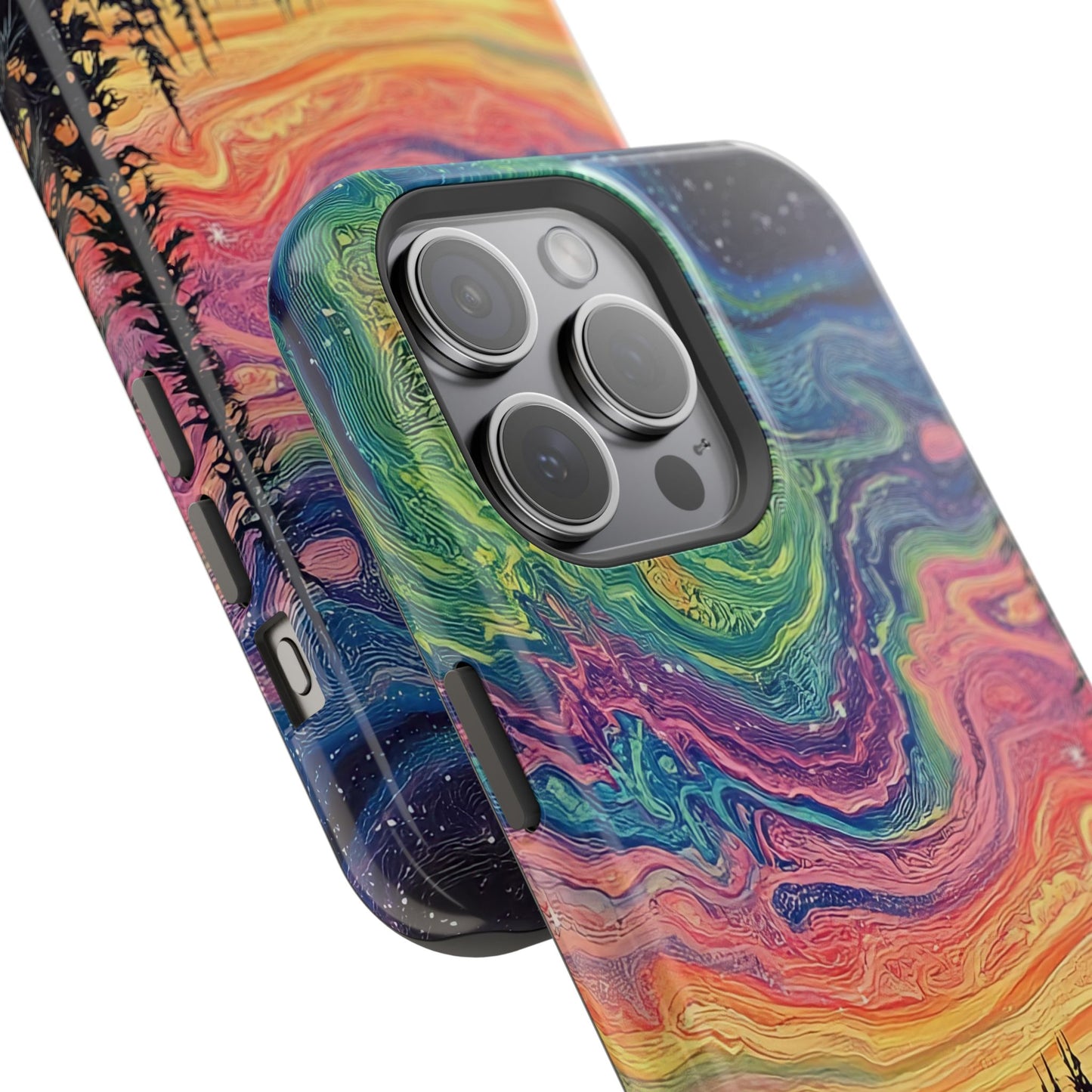 Nature-Inspired Impact-Resistant Phone Case - Vibrant Galaxy Sky Design