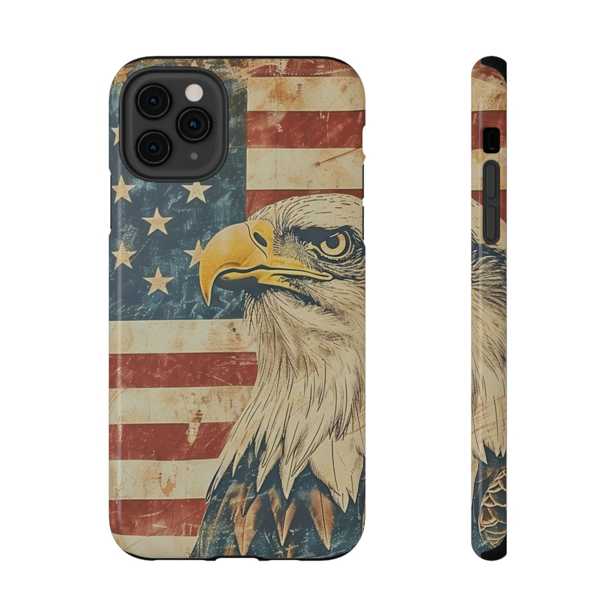 Eagle American Flag Phone Case - Impact-Resistant, Patriotic Design
