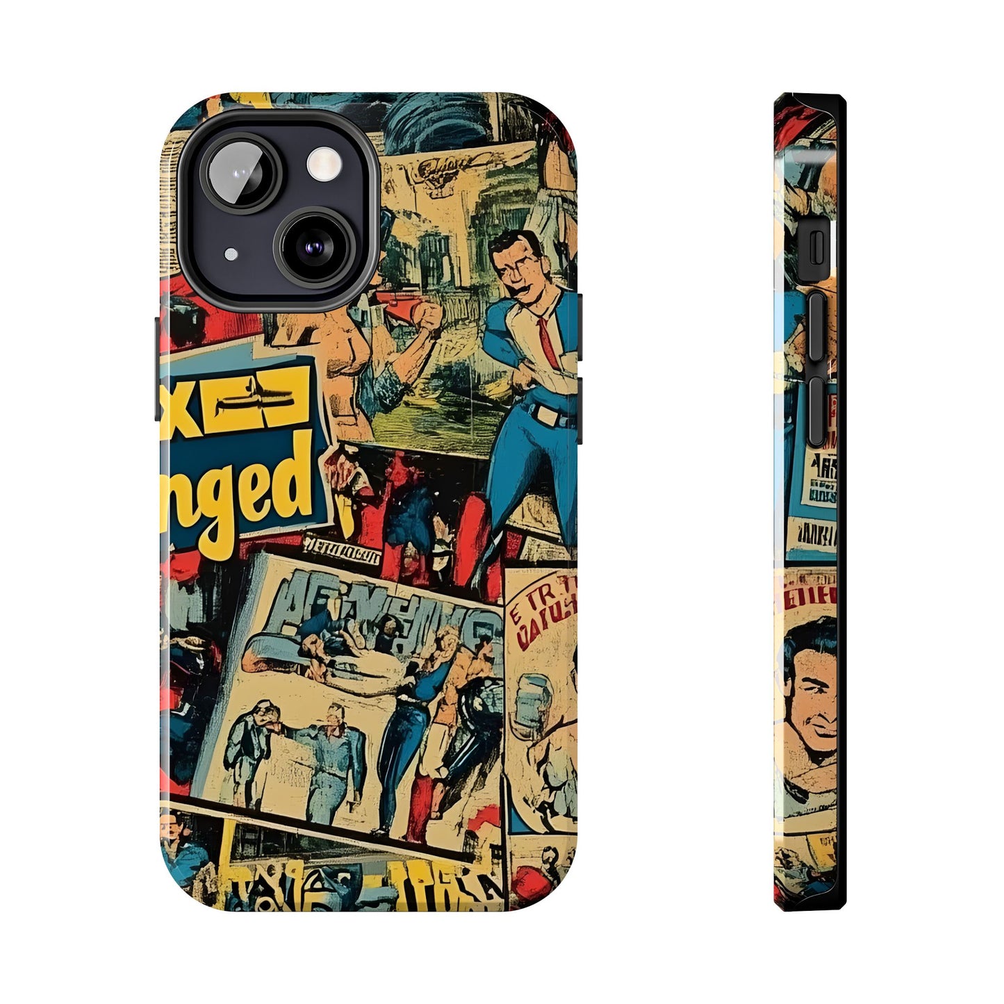 Vintage Comic - Tough Phone Cases, Superhero Phone Covers