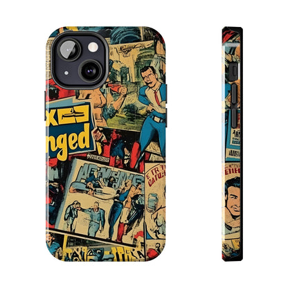 Vintage Comic - Tough Phone Cases, Superhero Phone Covers