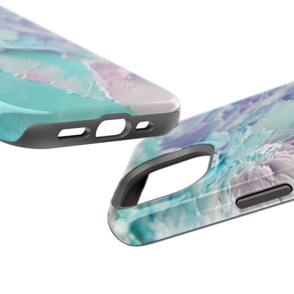 Aqua Abstract Impact-Resistant Phone Case