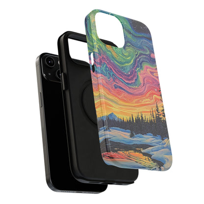 Nature-Inspired Impact-Resistant Phone Case - Vibrant Galaxy Sky Design