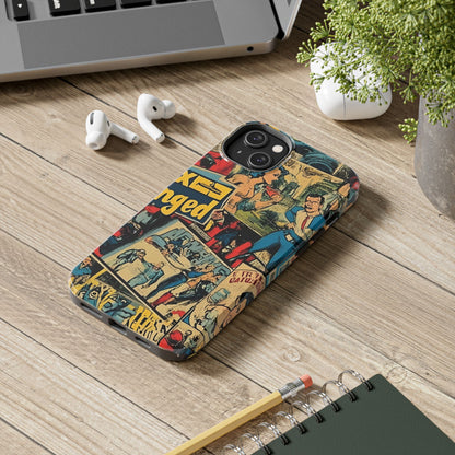 Vintage Comic - Tough Phone Cases, Superhero Phone Covers