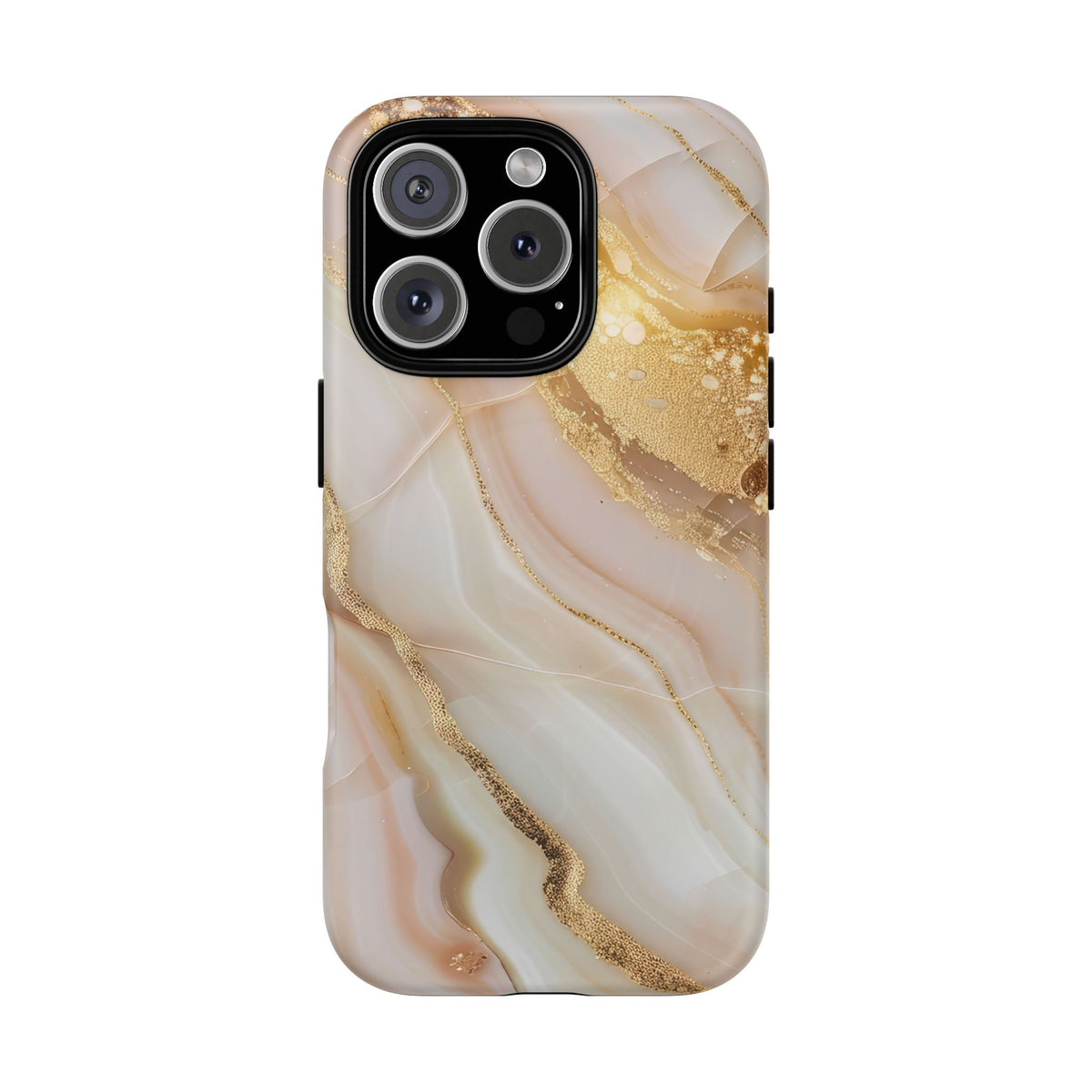 Gold Marble phone case -Tough Magnetic iPhone Case