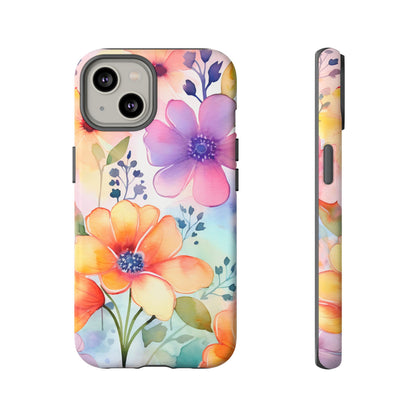 Phone Case - Spring Flower Watercolor Tough Case