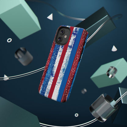 Patriotic Stripes Impact-Resistant Phone Case