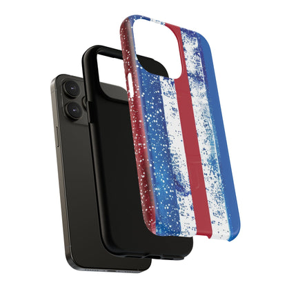 Patriotic Stripes Phone Case | Bold American Flag Design -Tough Magnetic iPhone Cover