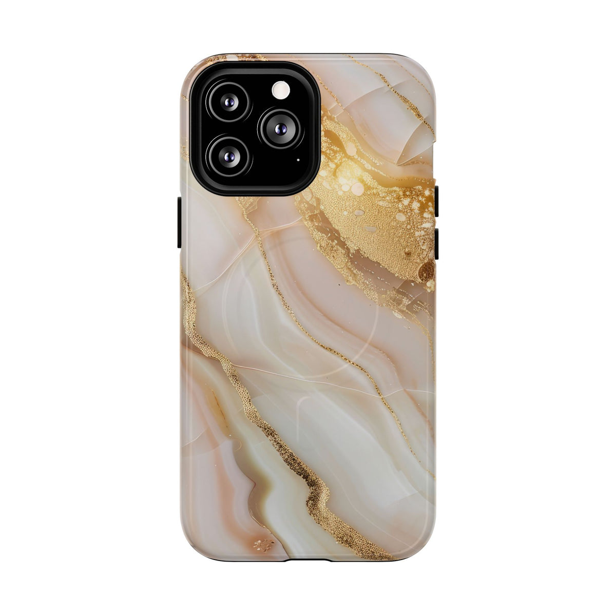 Gold Marble phone case -Tough Magnetic iPhone Case