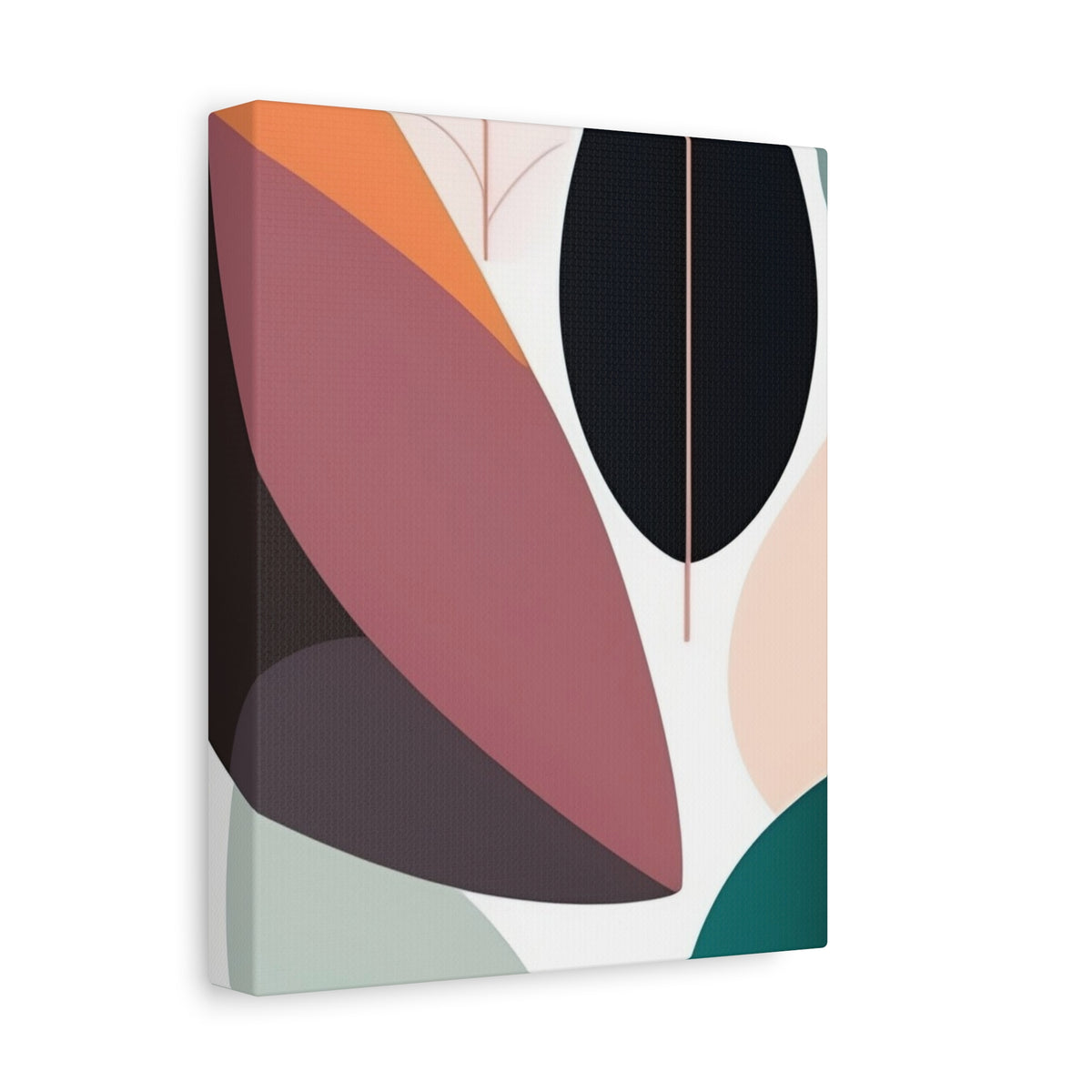 Abstract Leaf Matte Canvas Print — Modern Botanical Wall Art, Stretched 1.25"