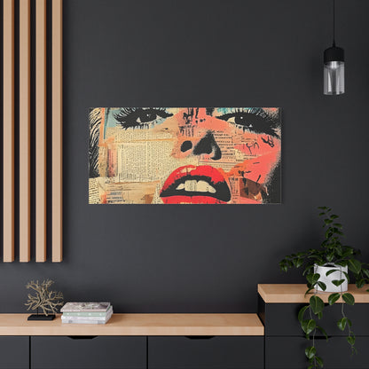Canvas Wall Art Print, Retro Pop Culture Women 3 - Modern Home Decor, Wall Art, Gift for Art Lovers, Pop Art, Unique Gift for Her