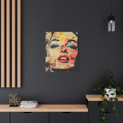 Canvas Wall Art Print, Retro Pop Culture Women 3 - Modern Home Decor, Wall Art, Gift for Art Lovers, Pop Art, Unique Gift for Her