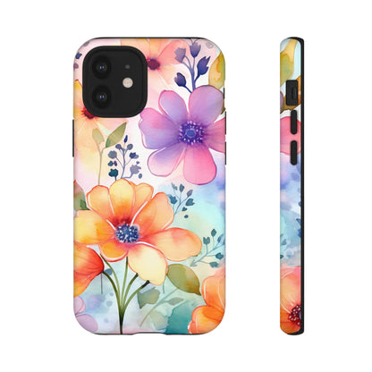 Phone Case - Spring Flower Watercolor Tough Case