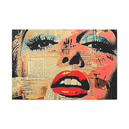 Canvas Wall Art Print, Retro Pop Culture Women 3 - Modern Home Decor, Wall Art, Gift for Art Lovers, Pop Art, Unique Gift for Her