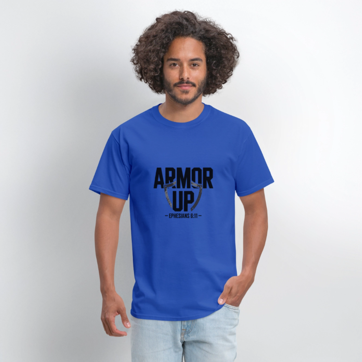 Armor Up - men's t-shirt - royal blue
