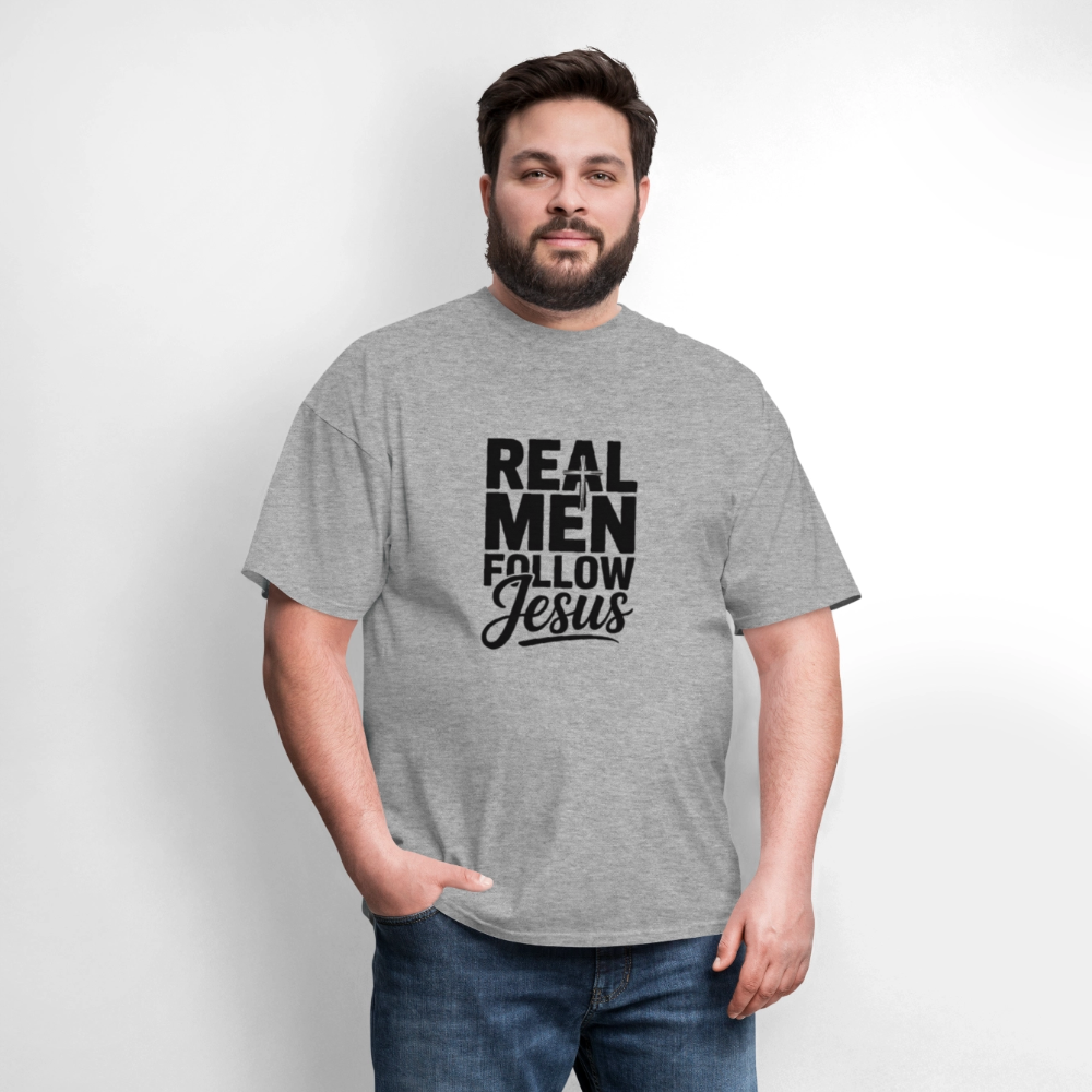 Real Men -  men's T-Shirt - heather gray