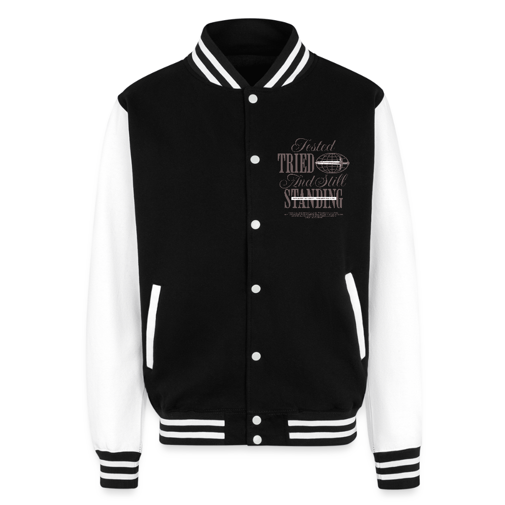 Still Standing - Letterman Jacket - black/white