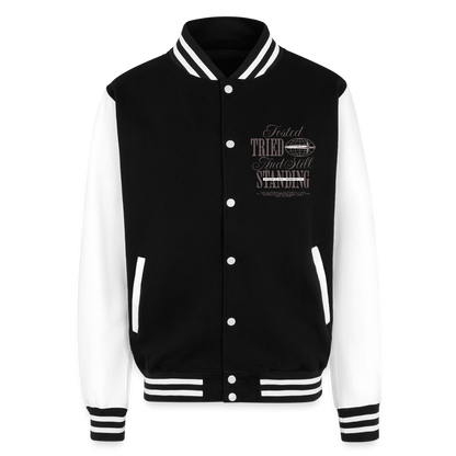 Still Standing - Letterman Jacket - black/white