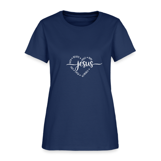 Jesus Heart - Women's T-Shirt -  blue dusk