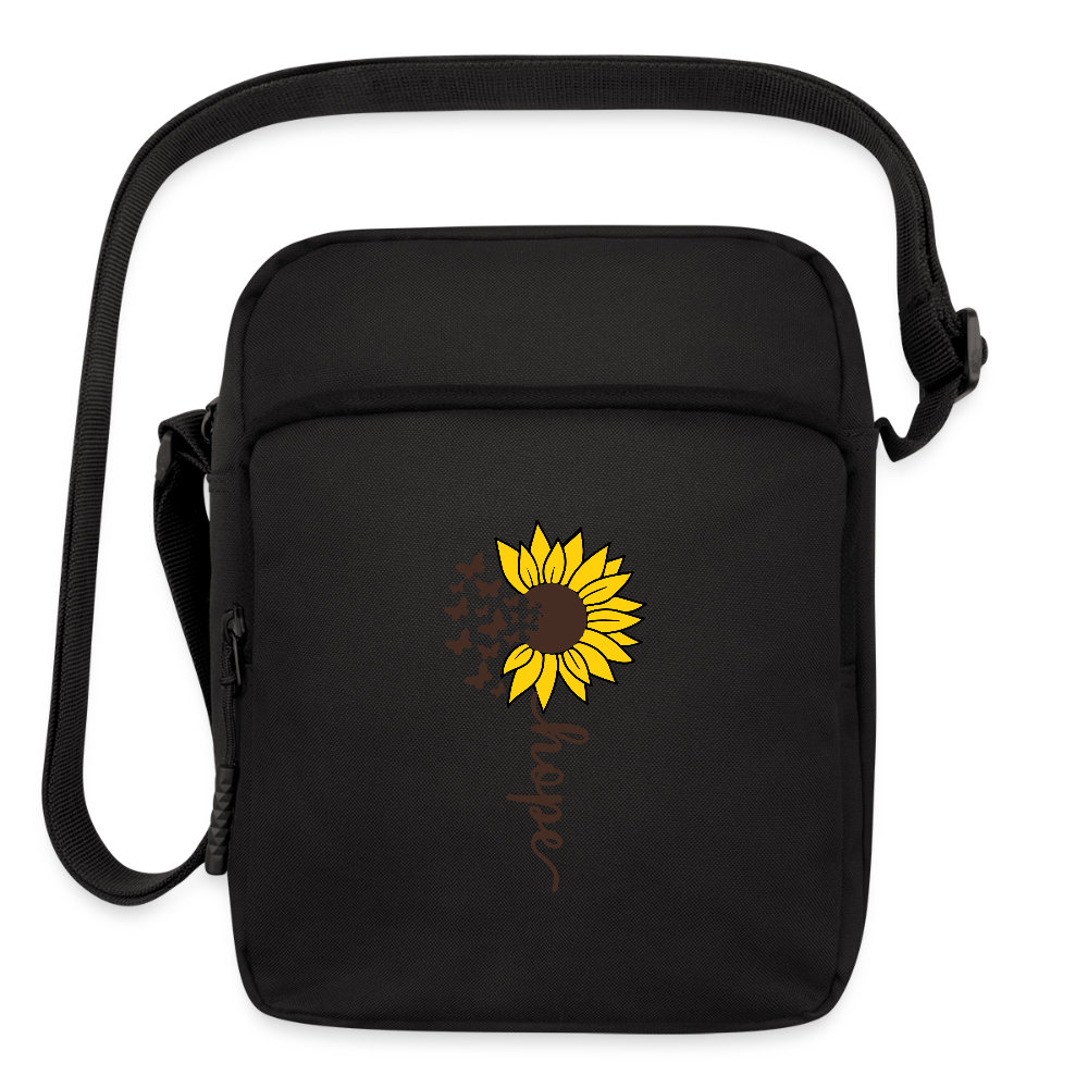 Sunflower of Hope - Upright Crossbody Bag - black