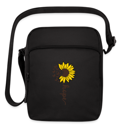 Sunflower of Hope - Upright Crossbody Bag - black