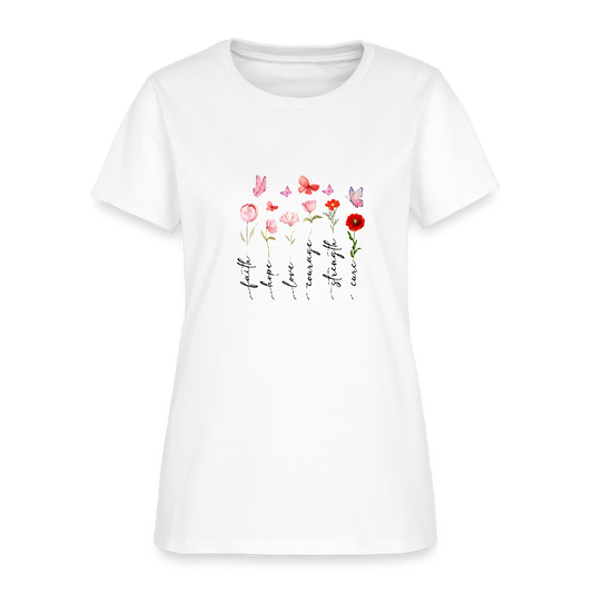 Faith, Hope, Love - Floral Women's T-Shirt - white