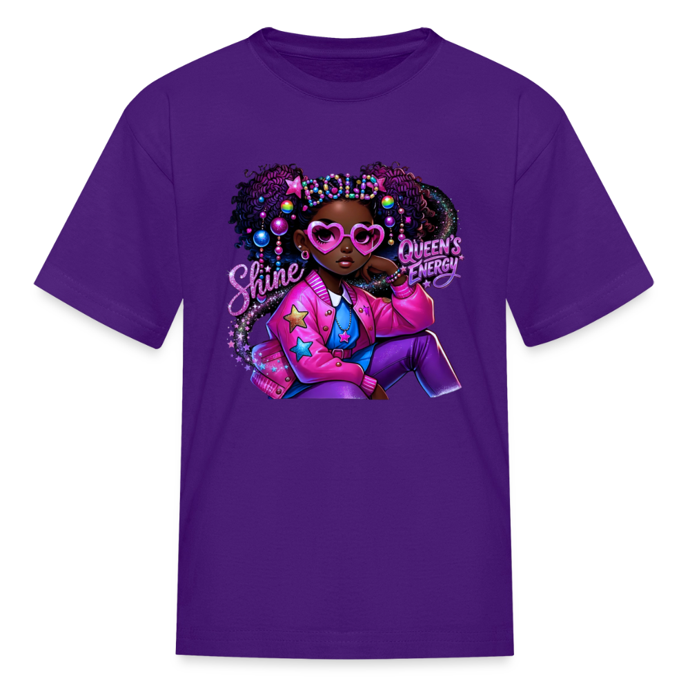 Black Girl Power - Queen's Energy Kids' T-Shirt - purple
