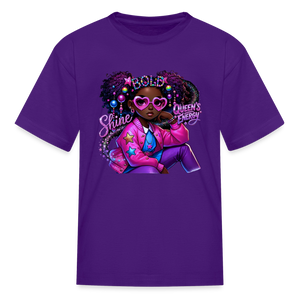 Black Girl Power - Queen's Energy Kids' T-Shirt - purple
