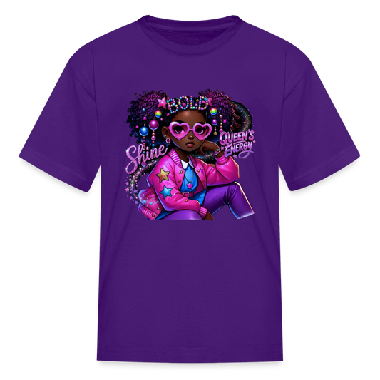 Black Girl Power - Queen's Energy Kids' T-Shirt - purple