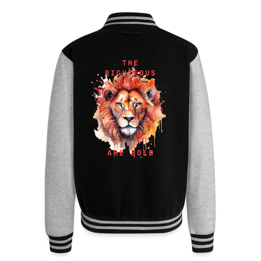 Bold Lion -  Letterman Jacket - black/heather grey