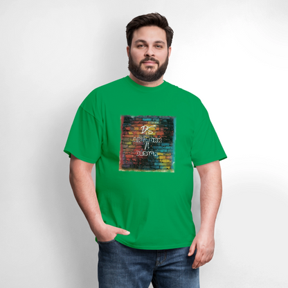 Brick Wall Artwork - Men's Tee - bright green