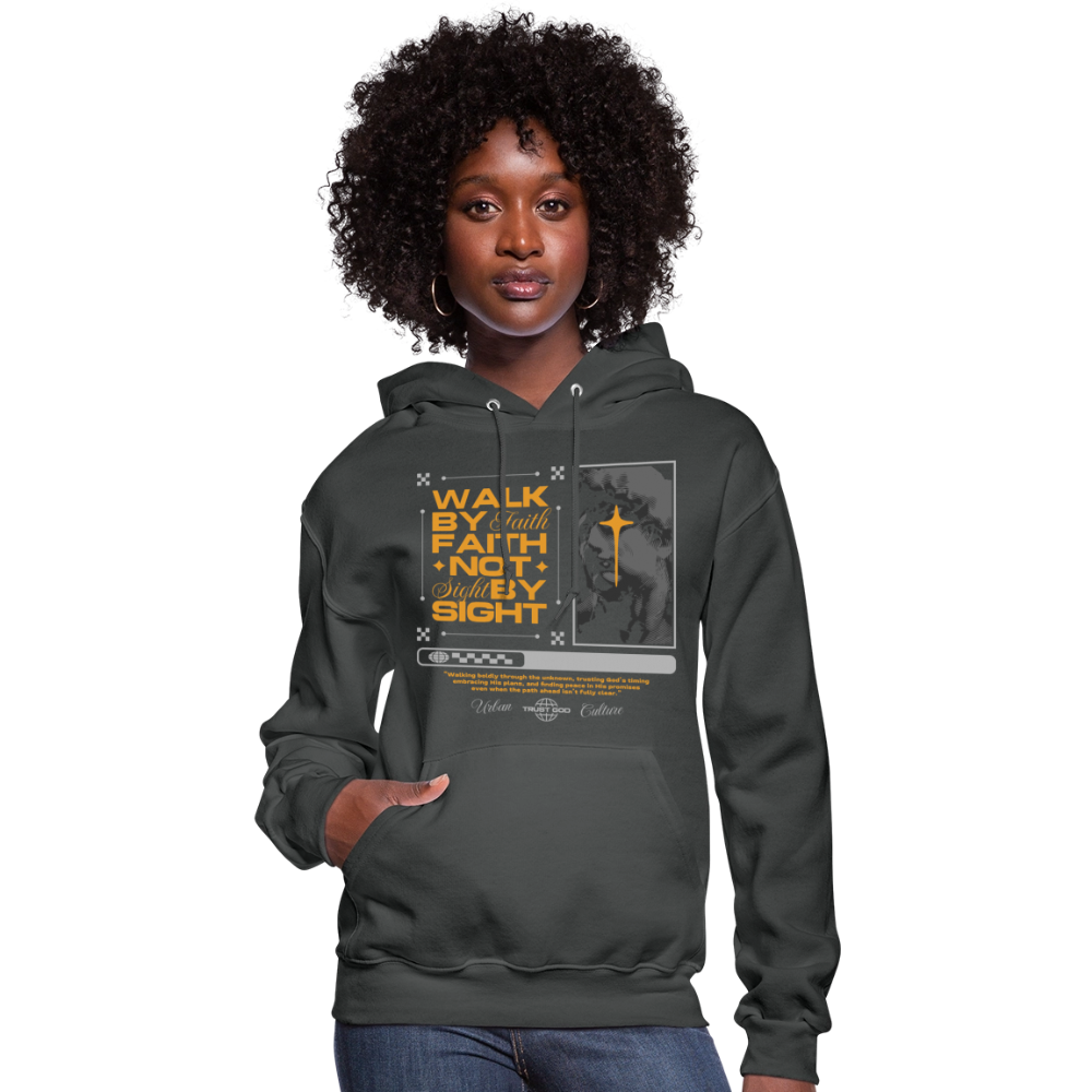 Walk By Faith - Women's Hoodie - asphalt